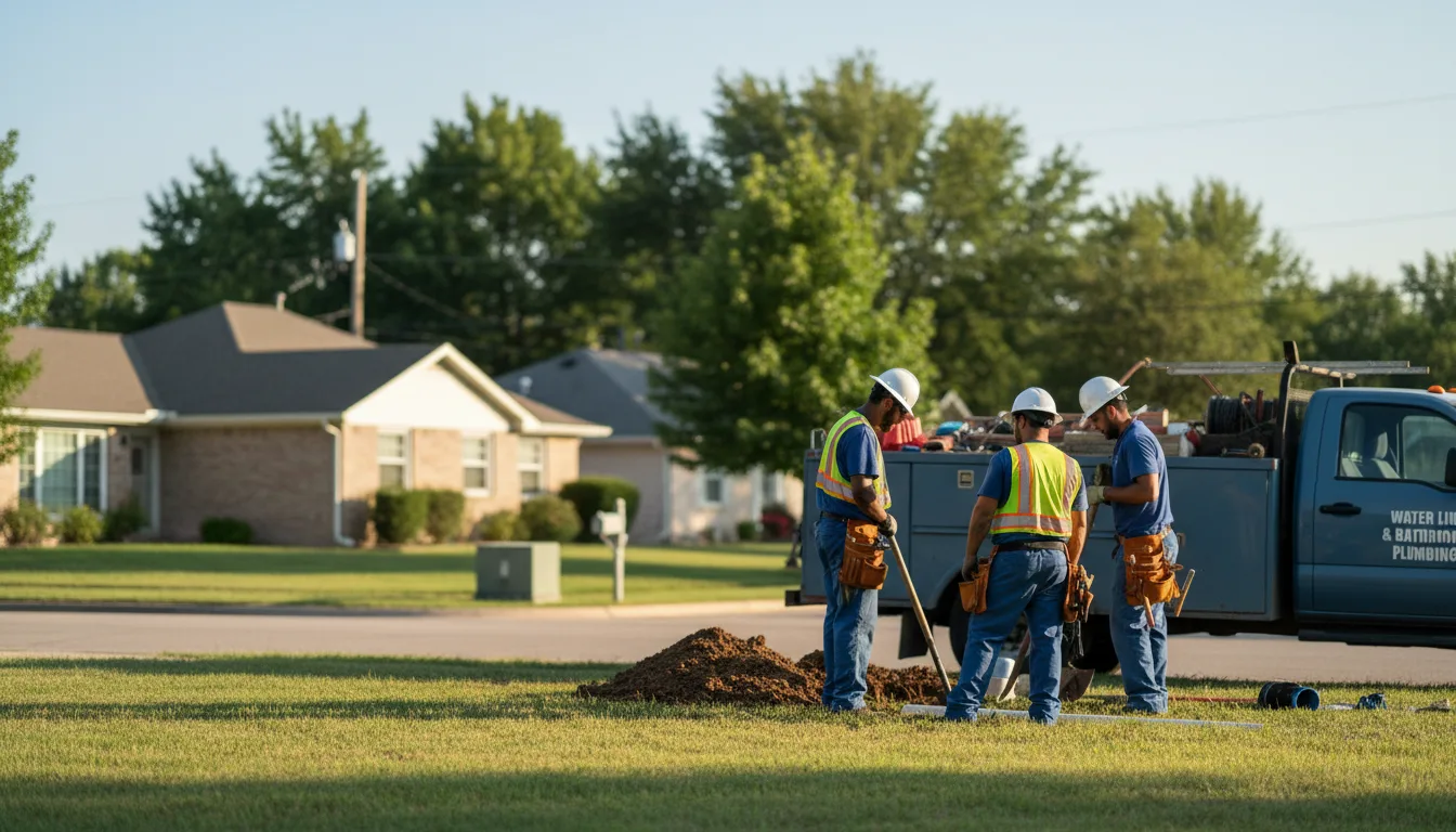 Residential water line and bathroom plumbing service in Granbury, TX